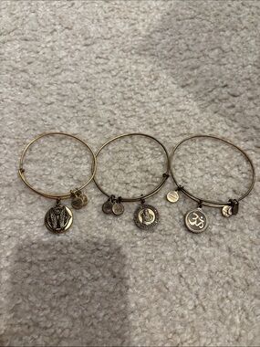 Alex and Ani Gold-Tone Spiritual Charm Bangle Trio